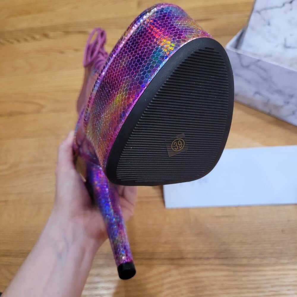 (NEW) 2024 Dragonfly Hella Heels, size 8 US / 8 AU / UK 6 / EU 39, 7 in platform - Picture 5 of 16